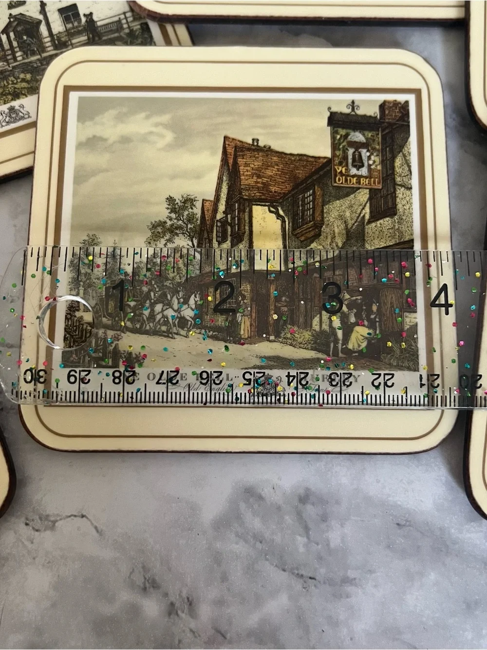 Vintage Pimpernel Coasters Set of 6 | Old English Inns
